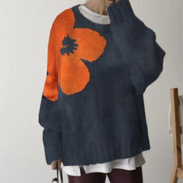 Nordic Pattern Knit Pullover Sweater